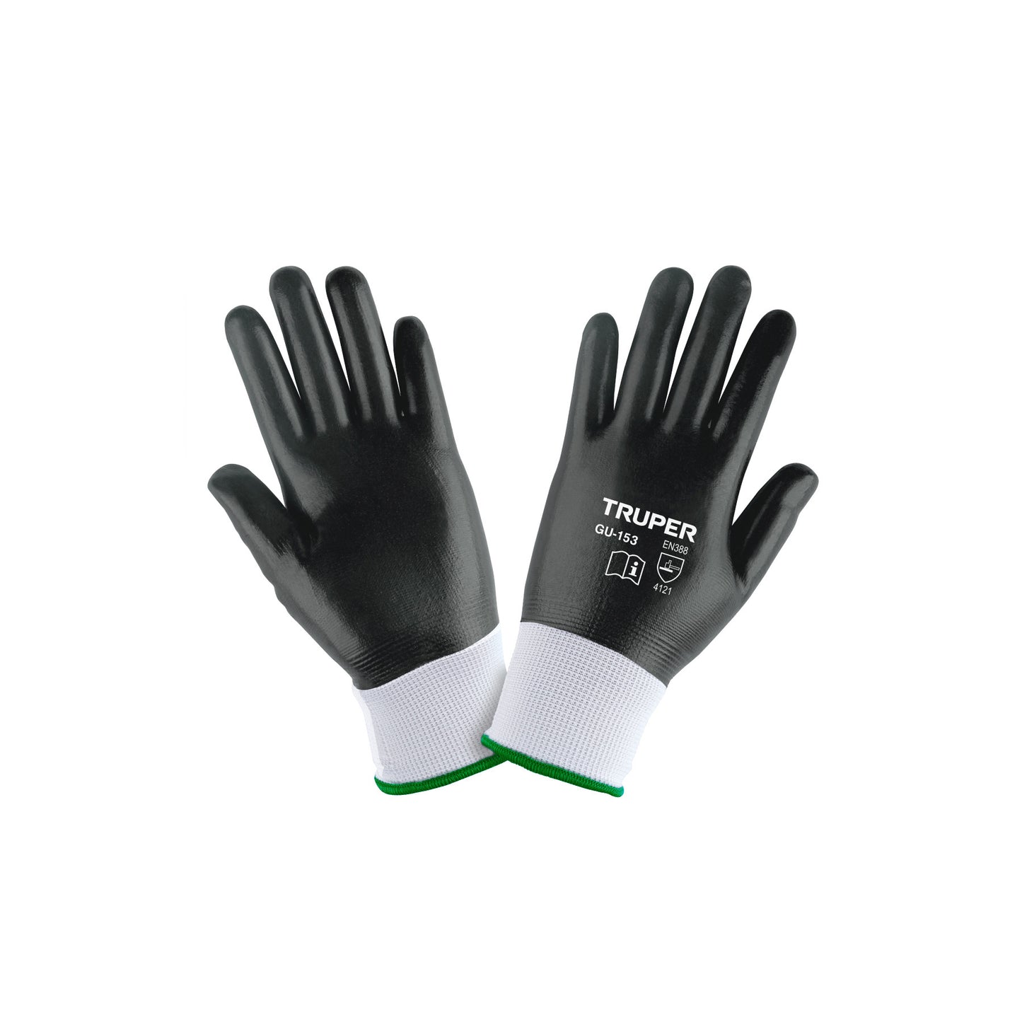 Guantes de poliéster recubiertos de nitrilo, G, TRUPER