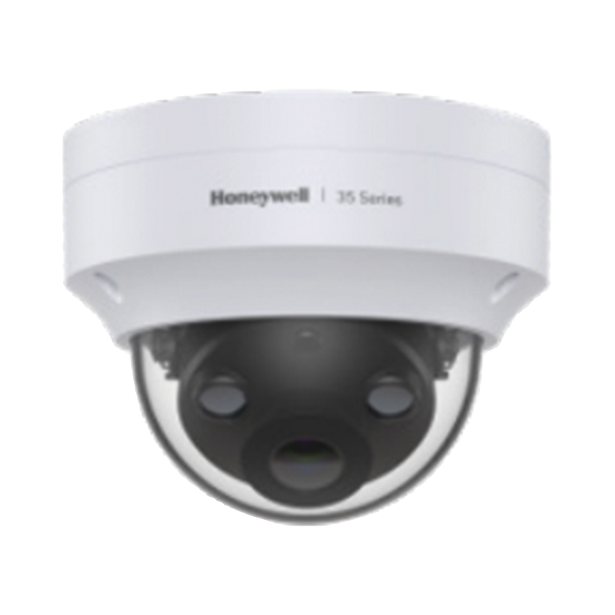 Domo IP 5 Megapíxeles / Lente 2.8 mm / 40 mts IR / Ultra Baja Iluminación / NDAA / ONVIF / IP67 / IK10 / IA (Filtro de Humanos y Vehiculos) / Conteo de Personas / Merodeo / H.265 / PoE / Alarmas I/O / Serie 35 / Honeywell Security