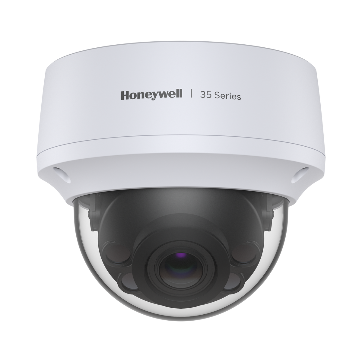 Domo IP 8 Megapíxel / Lente Mot. 2.7 a 13.5 mm / 50 mts IR / Ultra Baja Iluminación / NDAA / ONVIF / IP67 / IK10 / IA (Filtro de Humanos y Vehiculos) / Merodeo / Conteo de Personas / PoE / Audio y Alarmas I/O / Serie 35 / Honeywell Securit