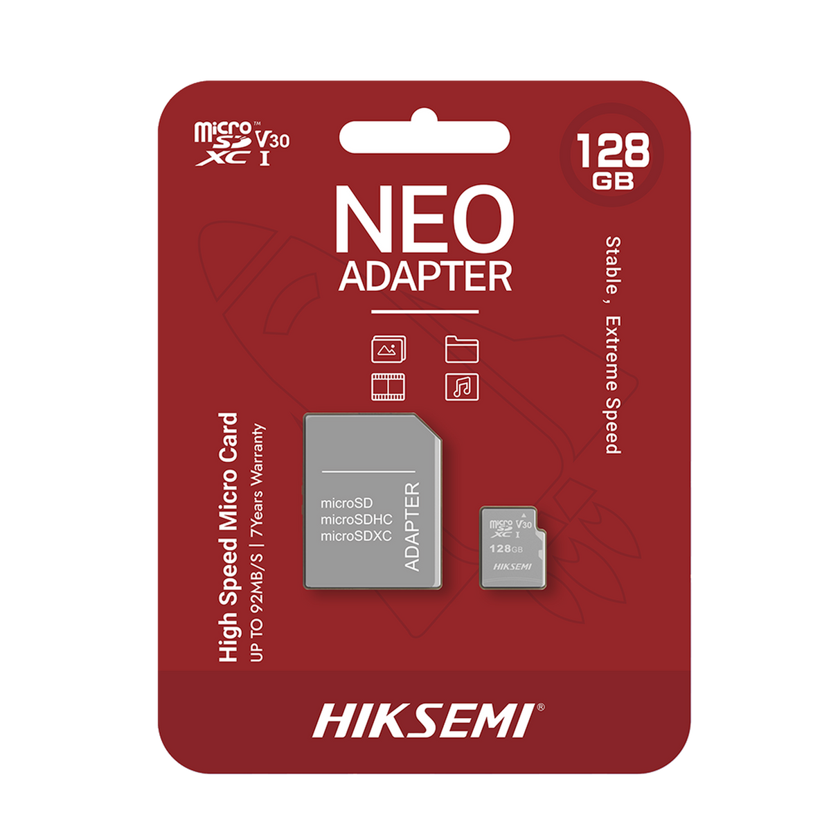 Memoria microSD con Adaptador / 128 GB / Clase 10 / NAND TLC / 92 MB/s Lectura / Multipropósito