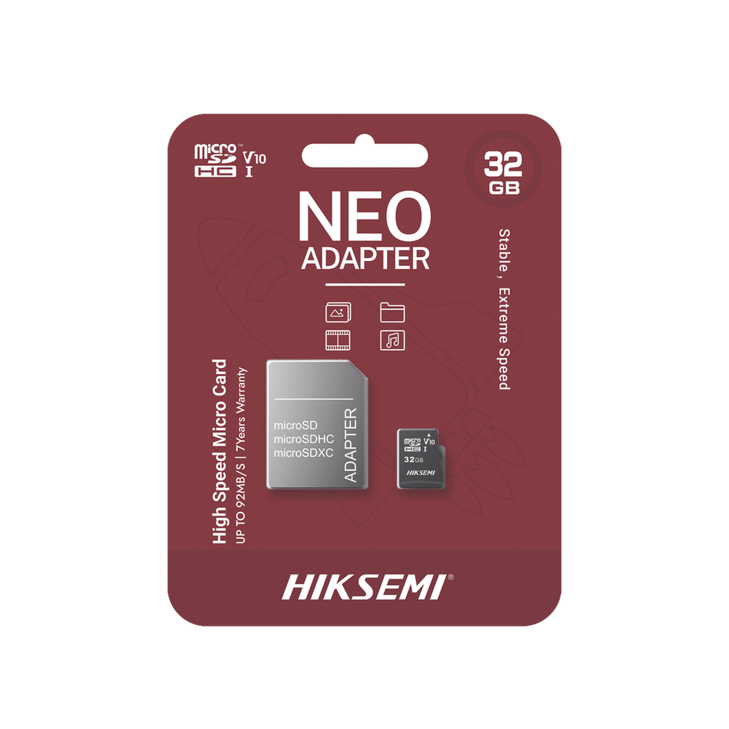 Memoria microSD con Adaptador / 32 GB / Clase 10 / NAND TLC / 92 MB/s Lectura / Multipropósito