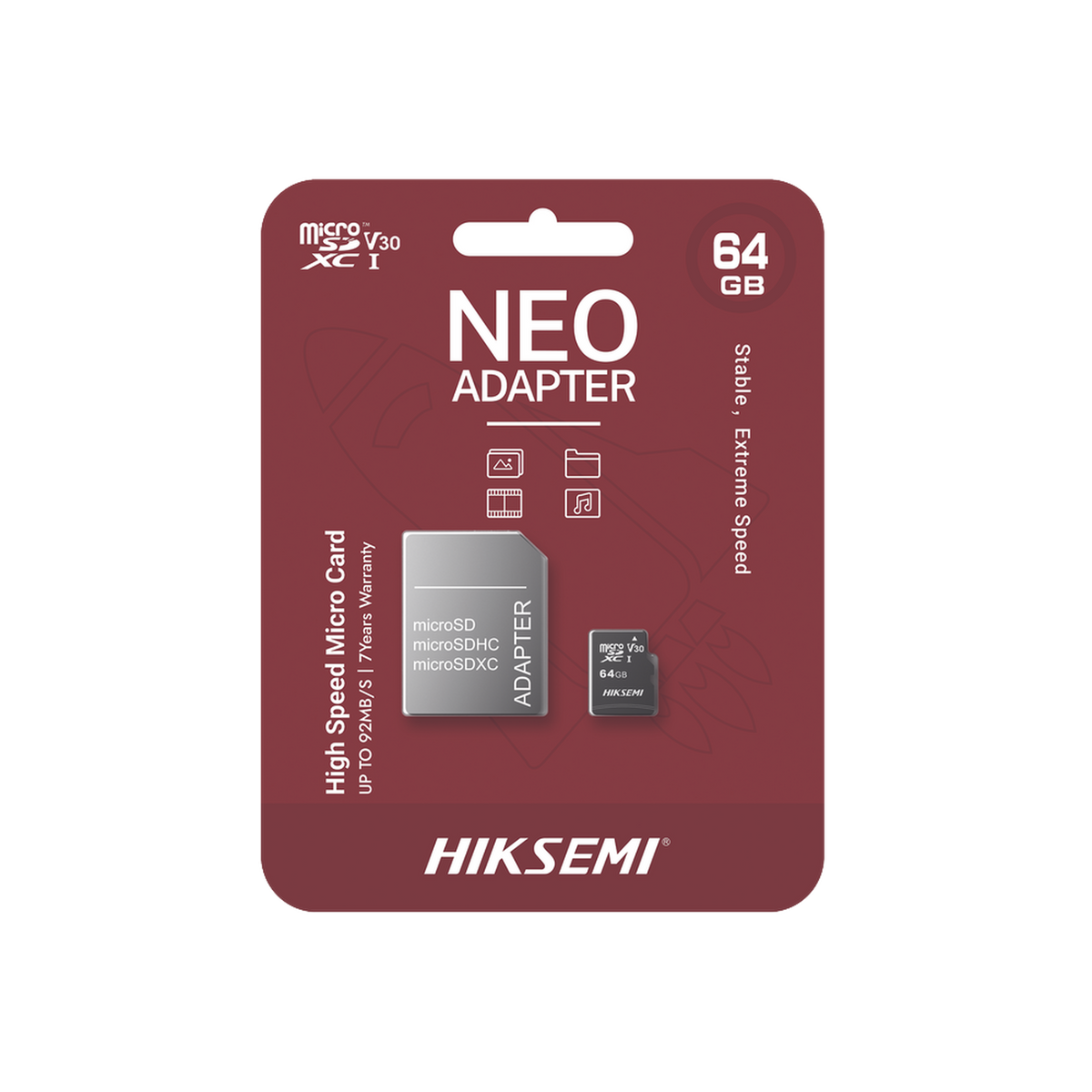 Memoria microSD con Adaptador / 64 GB / Clase 10 / NAND TLC / 92 MB/s Lectura / Multipropósito