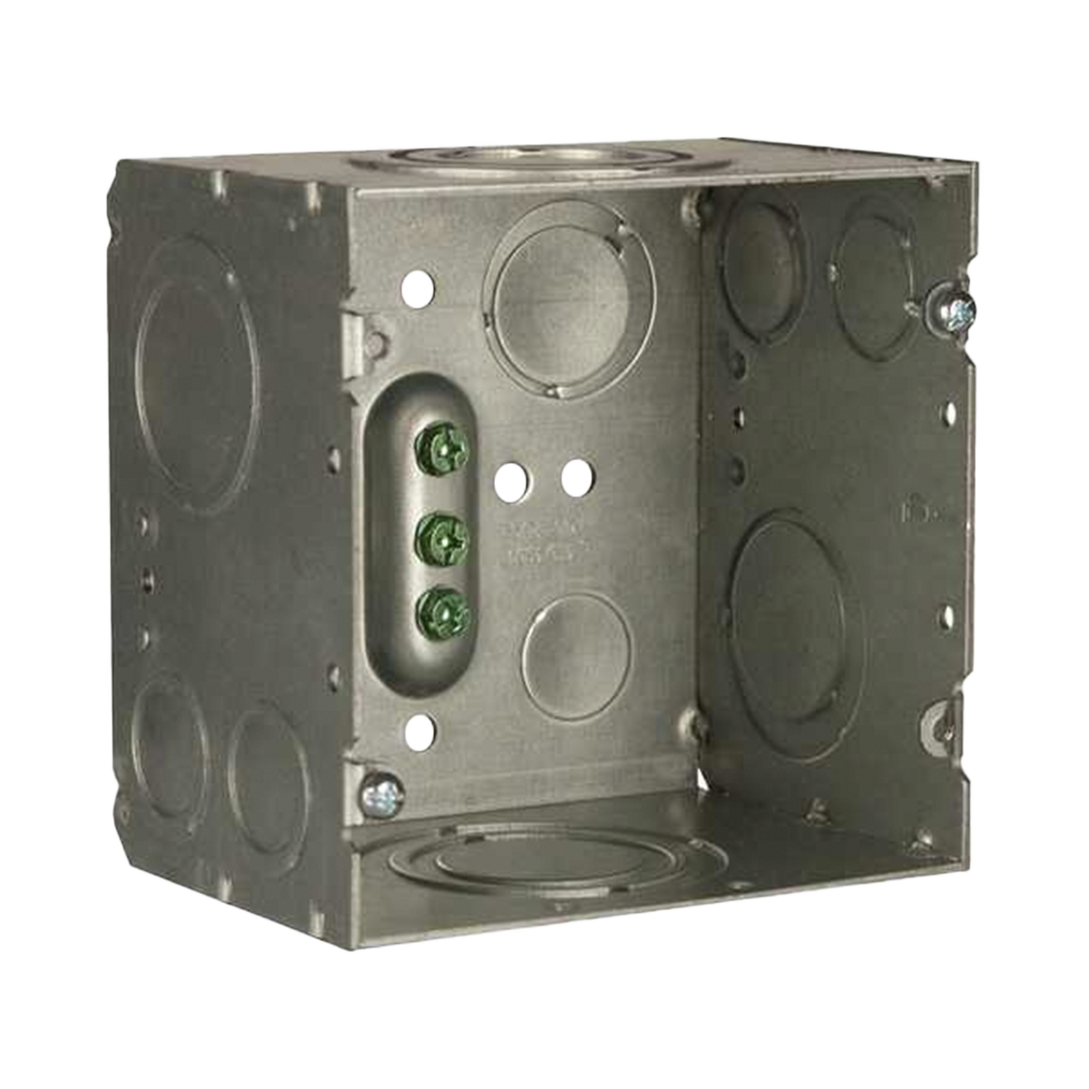 Caja Cuadrada 4- 11/16" x 4 11/16"/ Profundidad de 3-1/4"/ 2 Entradas 1", 1 1/4", 1 1/2", 2", 2 Entradas 1"-1 1/4", 2 Entradas 3/4 "- 1", 4 Entradas 1/2" - 3/4", 2 Entradas 1/2".