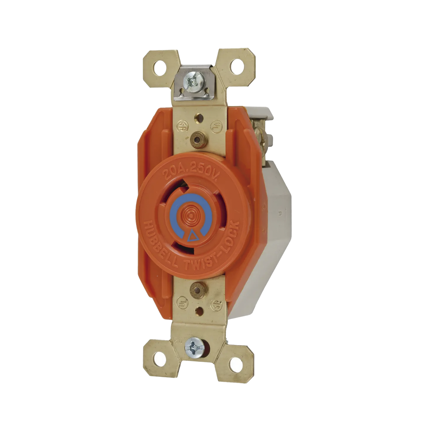 Recept�culo Sencillo de Media Vuelta / 20 A 250 V CA / 2 Polos 3 Hilos / Nema L6-20R