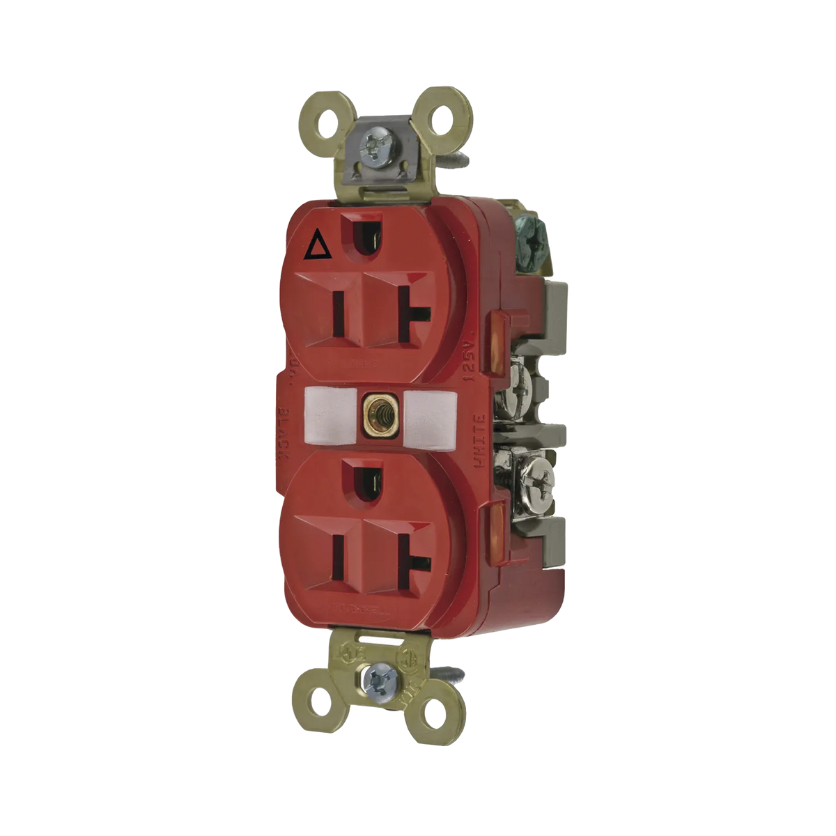 Contacto Dúplex Conexión a Tierra Aislada/ 20 A 125 V/ 2 polos 3 Hilos/ Color Rojo/ Nema 5- 20R/ Grado Industrial.
