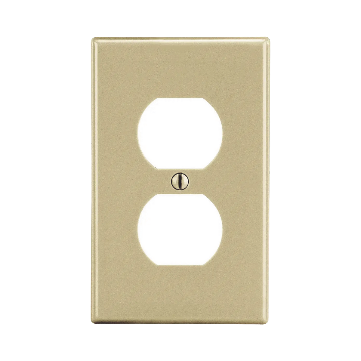 Placa de Pared para Contacto Duplex Color Marfil.