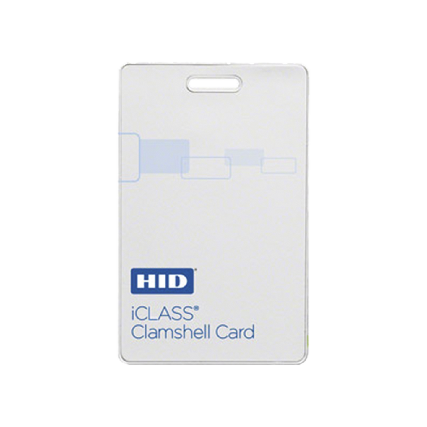 Tarjeta iClass Clamshell (Gruesa) / 2 k memoria / Programada a 26 bits Aleatoriamente/ Garantía de por Vida