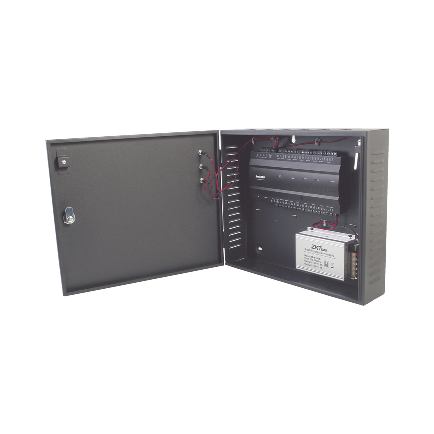 Controlador de Acceso 4 Puertas / 3,000 Huellas 30,000 Tarjetas / TCP/IP / Gabinete Met�lico y Fuente 12V 5A