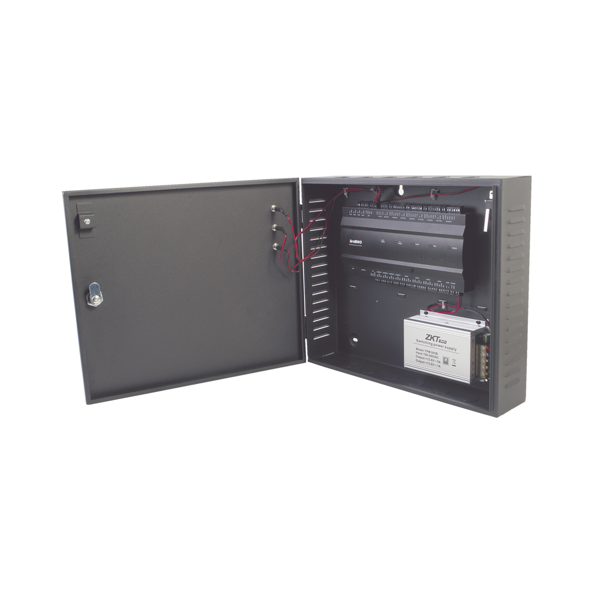 Controlador de Acceso 4 Puertas / 3,000 Huellas 30,000 Tarjetas / TCP/IP / Gabinete Met�lico y Fuente 12V 5A