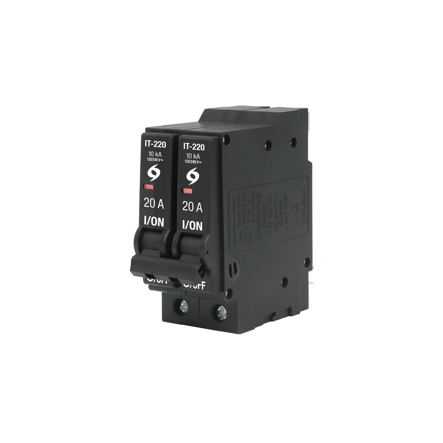 Interruptor de 2 polos 20A, enchufable, VOLTECK