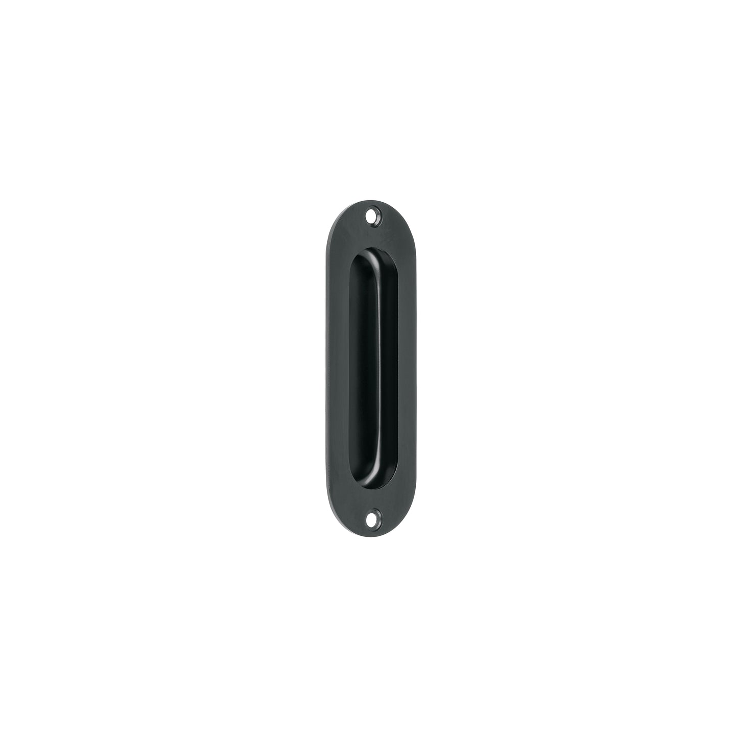 Jaladera de embutir ovalada acabado negro, HERMEX