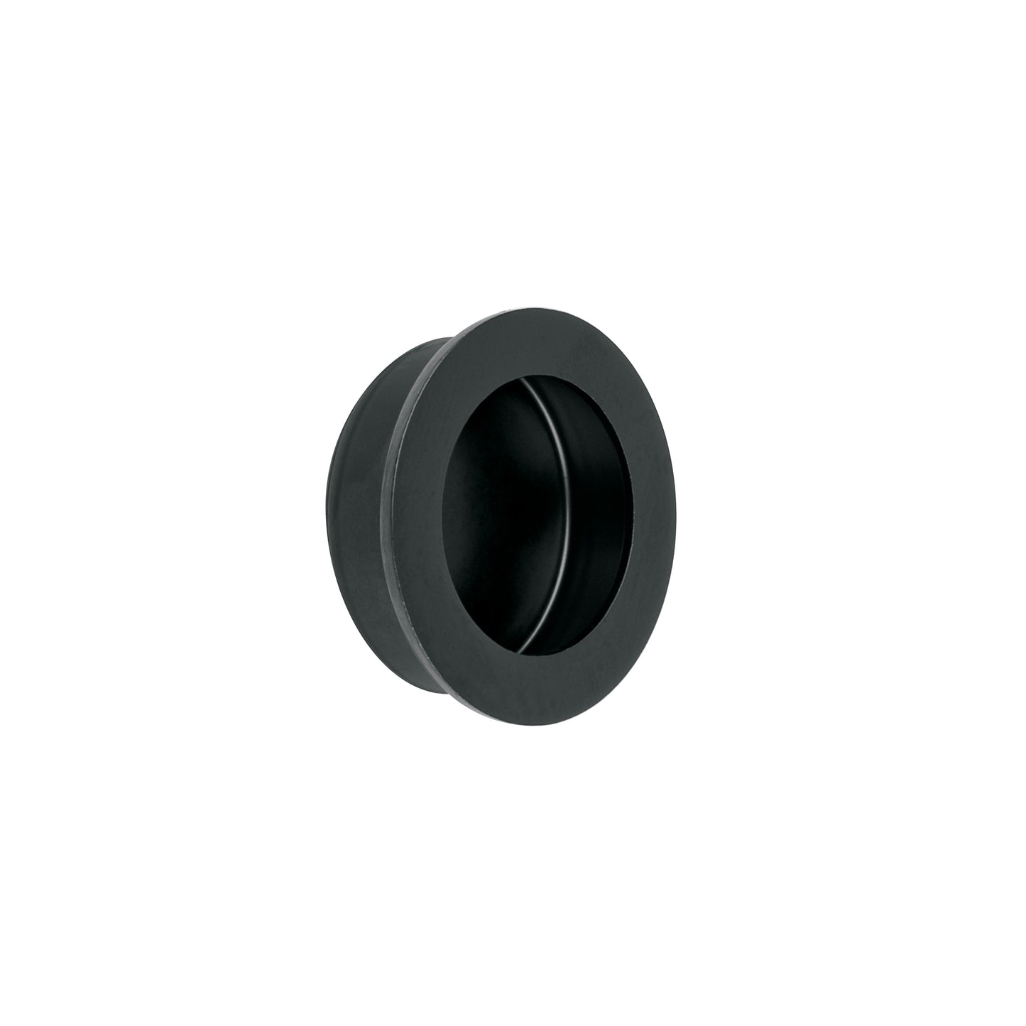 Jaladera de embutir circular No. 3 acabado negro