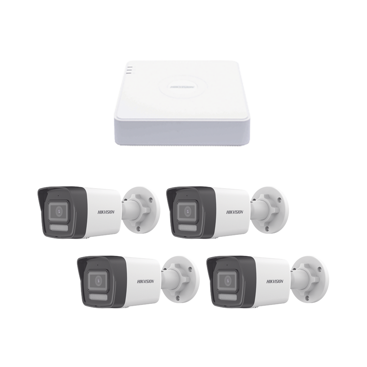 Kit IP 1080p (2 Megapixel) / NVR de 4 Canales con 4 Puertos PoE / 4 C�maras IP Bala ColorVu Lite y Motion Detection 2.0 / Micr�fono Integrado