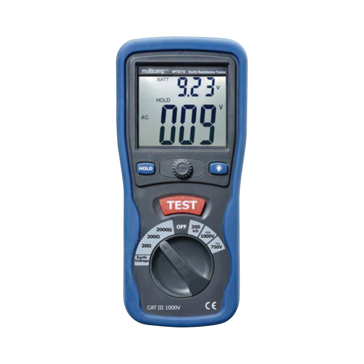 KIT de Medidor de Resistencia a Tierra Digital ( Terrómetro ), a 3 hilos CAT III / 1000 V.
