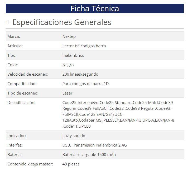 Lector de Código de Barra Nextep NE-500I - Vista 3