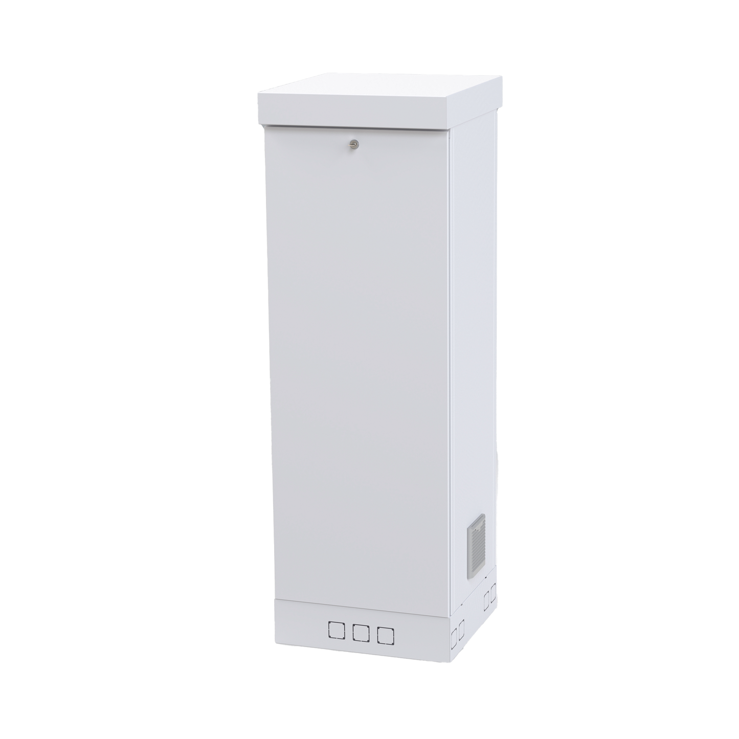 Gabinete para Piso, Capacidad, 31 Unidades de Rack, Doble puerta y Postes frontales e intermedios ajustables, Color Blanco, Se envía el Gabinete Armado.