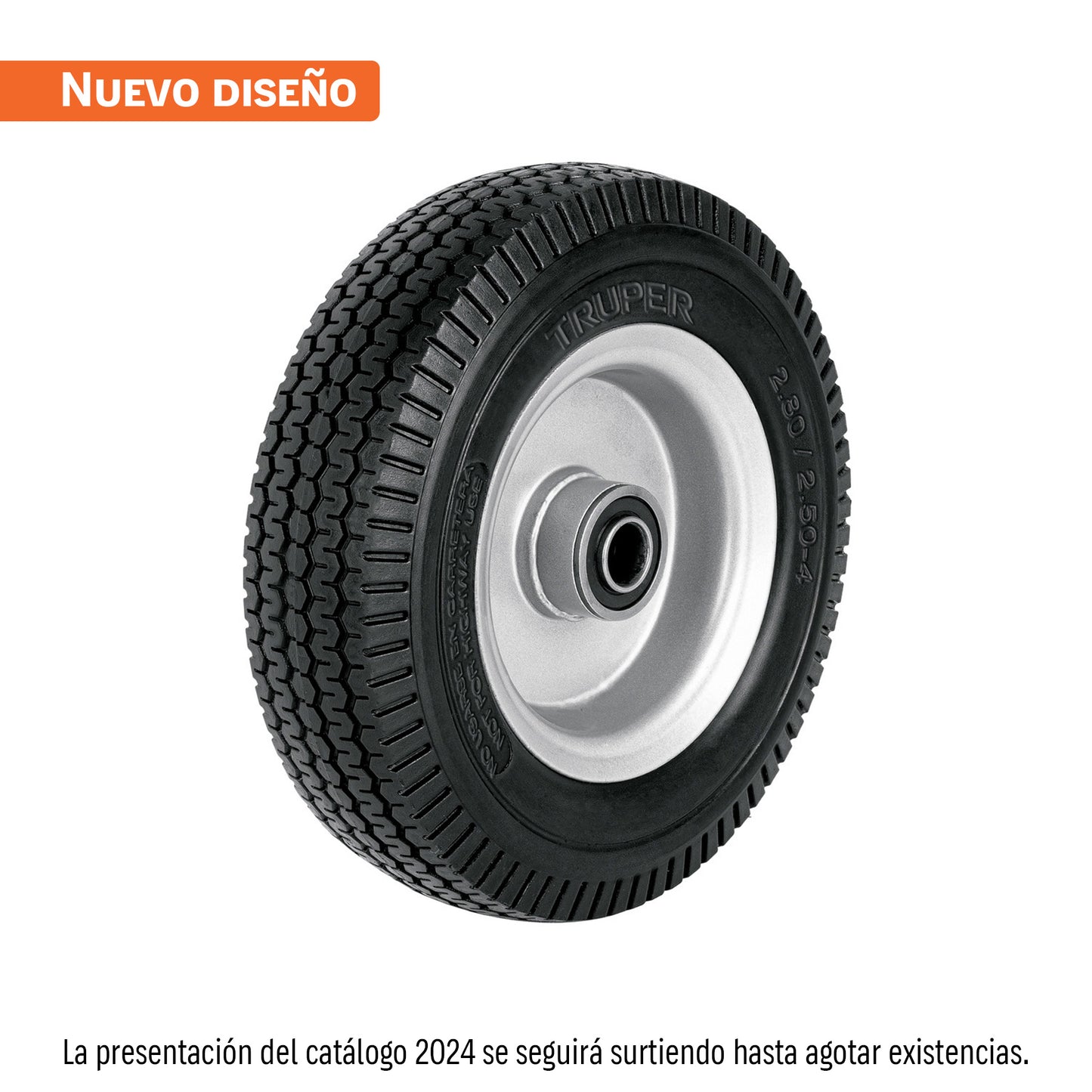 Rueda imponchable 8' para eje lateral, Truper