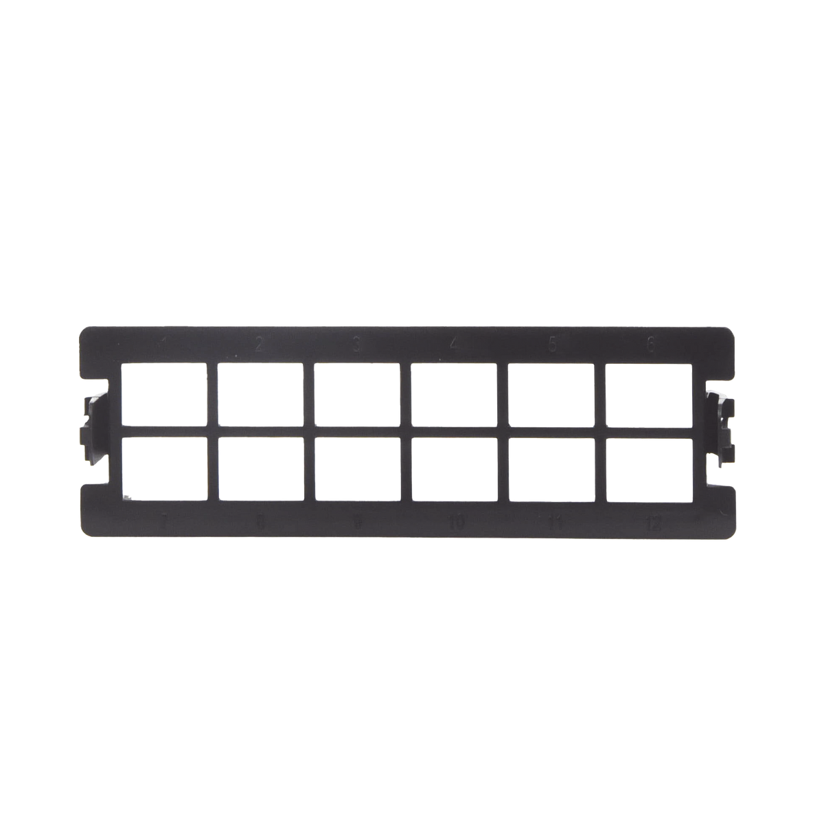 Placa Acopladora Vac�a para Distribuidor de Fibra �ptica LP-ODF-8024, Acepta 12 Acopladores SC Simplex o 12 Acopladores LC Duplex, Color Negro