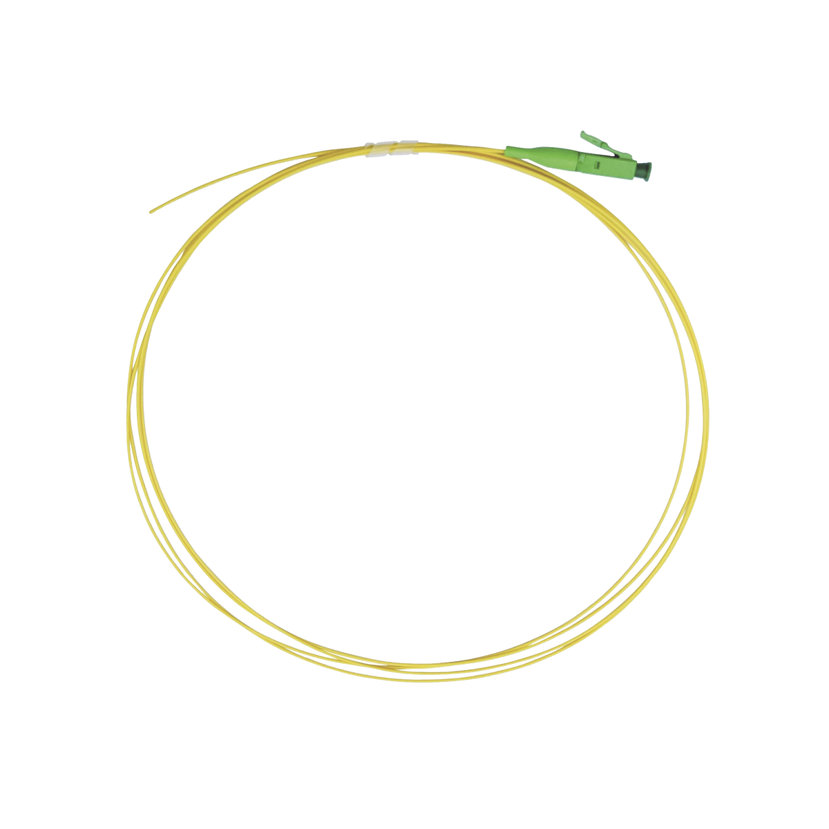 Pigtail de Fibra Óptica Monomodo LC/APC, Simplex de 1 Metro (3.28 Pies)