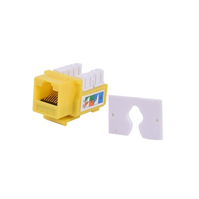 M�dulo Jack Keystone Cat5e con Terminaci�n 110 (Punchdown) para Faceplate - Color Amarillo