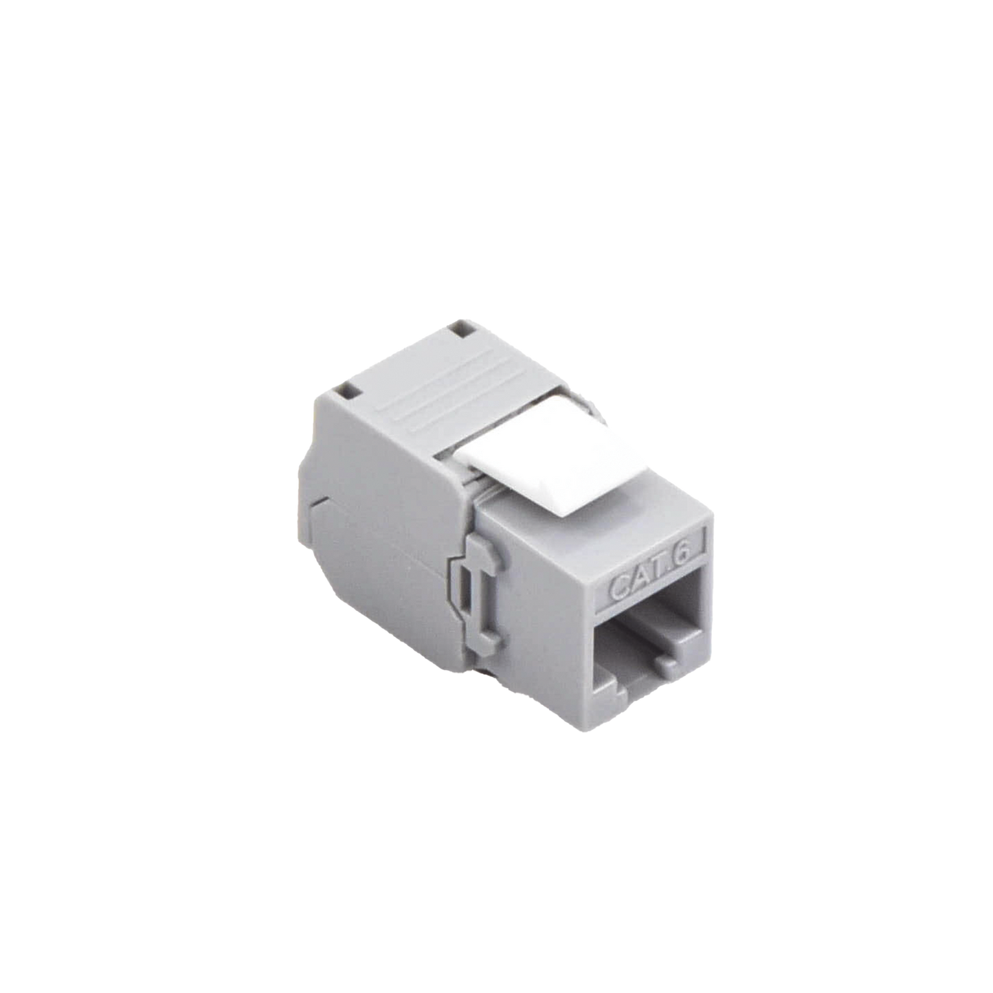 M�dulo Jack Keystone Cat6 (Toolless), con Terminaci�n en �ngulo 180 Grados Color Gris, Compatible con Faceplate y Patchpanel Linkedpro
