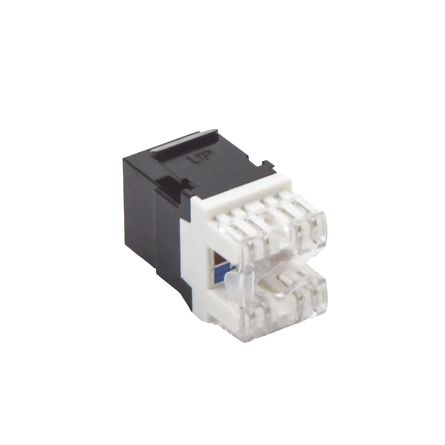 M�dulo Jack Keystone Cat6 con Terminaci�n en �ngulo 180 - Color Negro