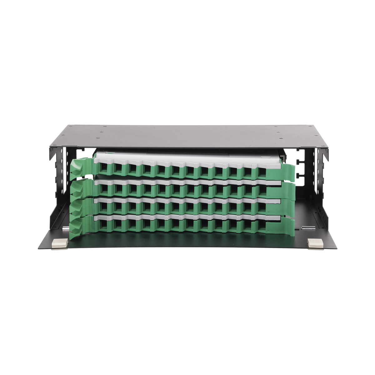 Distribuidor de Fibra �ptica con Bandejas Deslizables, Vac�o, 19 Pulgadas (48.26 cm), Acepta 48 Adaptadores LC Duplex o LC Simplex o 48 SC Simplex, 3U