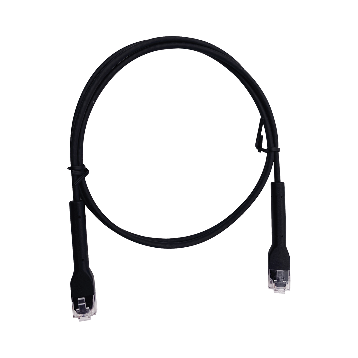 Mini Patch Cord Cat6 Ultra Slim 1.5 Metros (4.92 Pies) Negro ? Ahorra Espacio sin Organizadores, con Bota Flexible