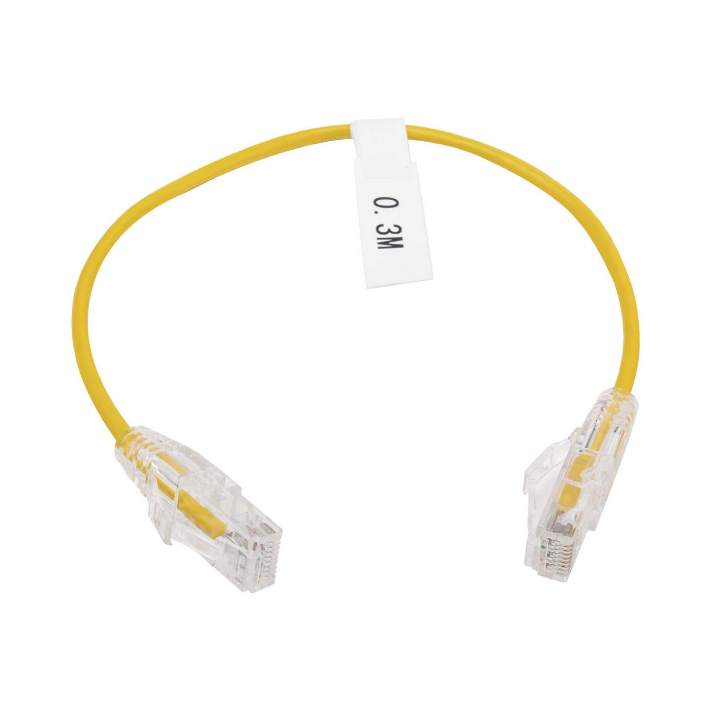 Cable de Parcheo Slim UTP Cat6 - 30 cm (11.81 Pulgadas) Amarillo Di�metro Reducido (28 AWG)