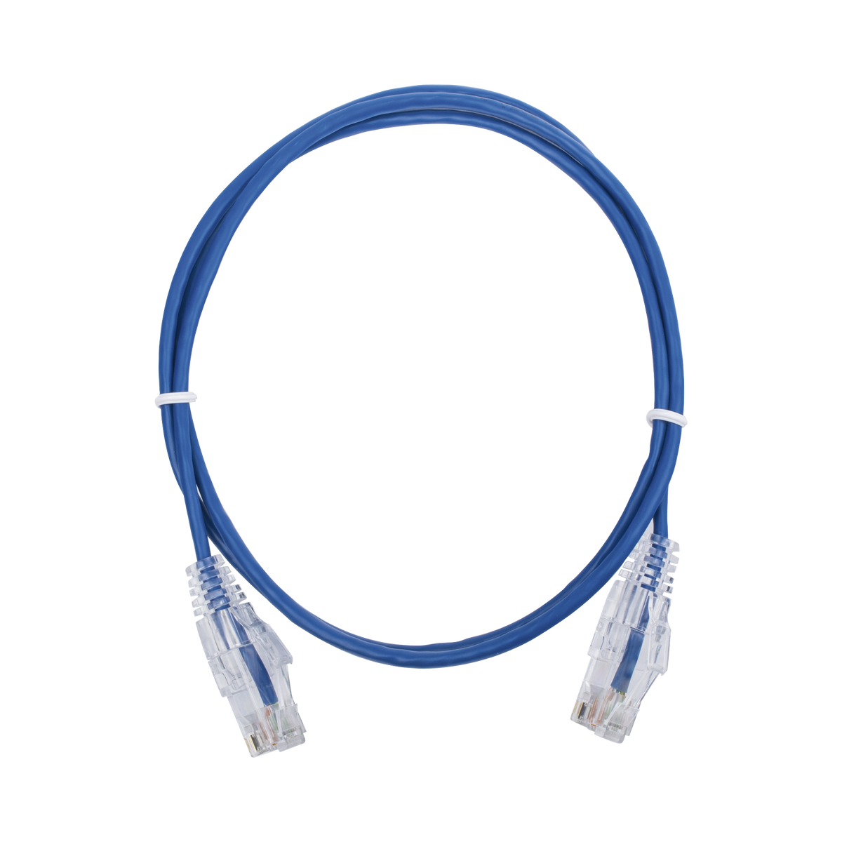 Cable de Parcheo Slim UTP Cat6 - 1 Metro (3.28 Pies), Azul, Di�metro Reducido (28 AWG)