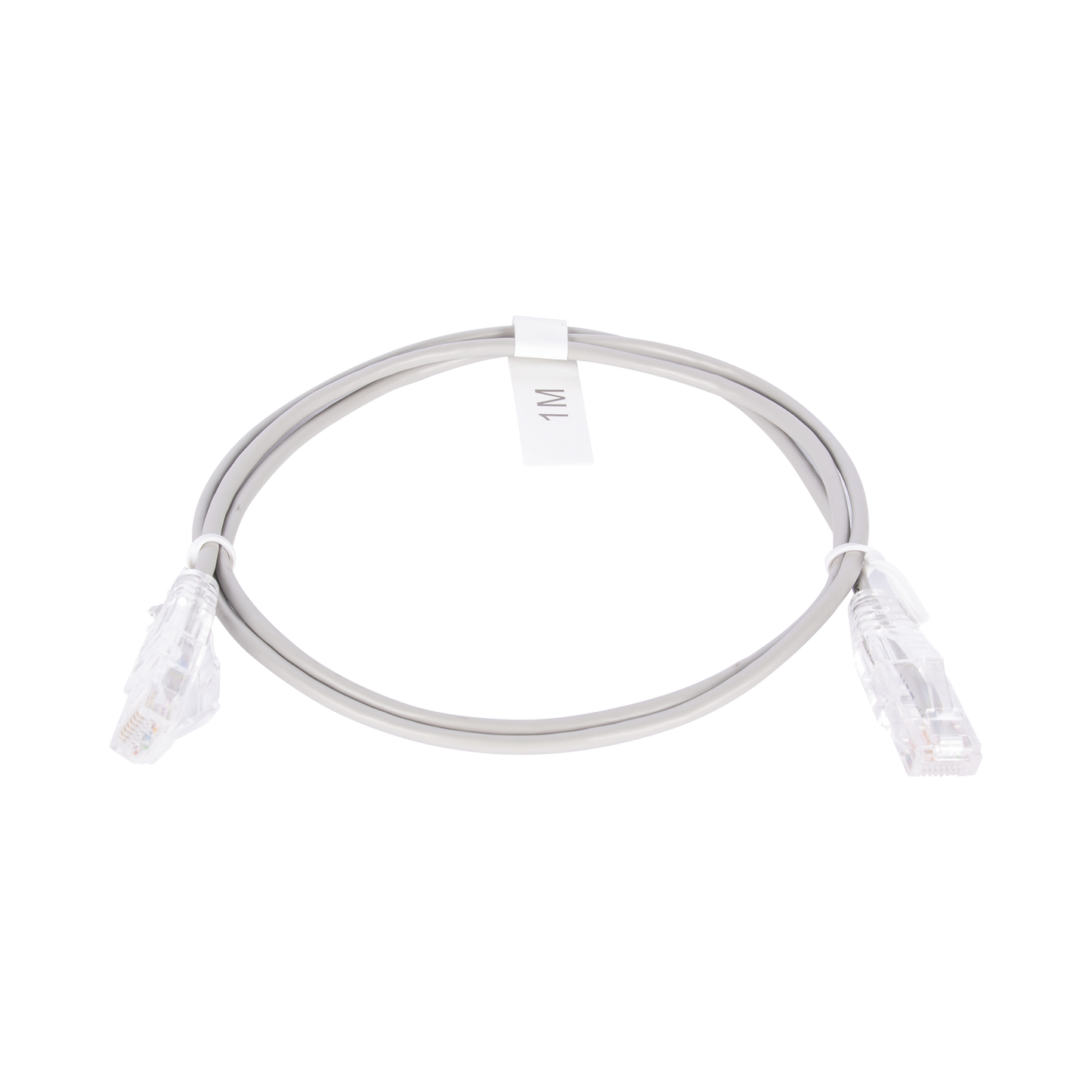 Cable de Parcheo Slim UTP Cat6 - 1 Metro (3.28 Pies), Gris, Di�metro Reducido (28 AWG)