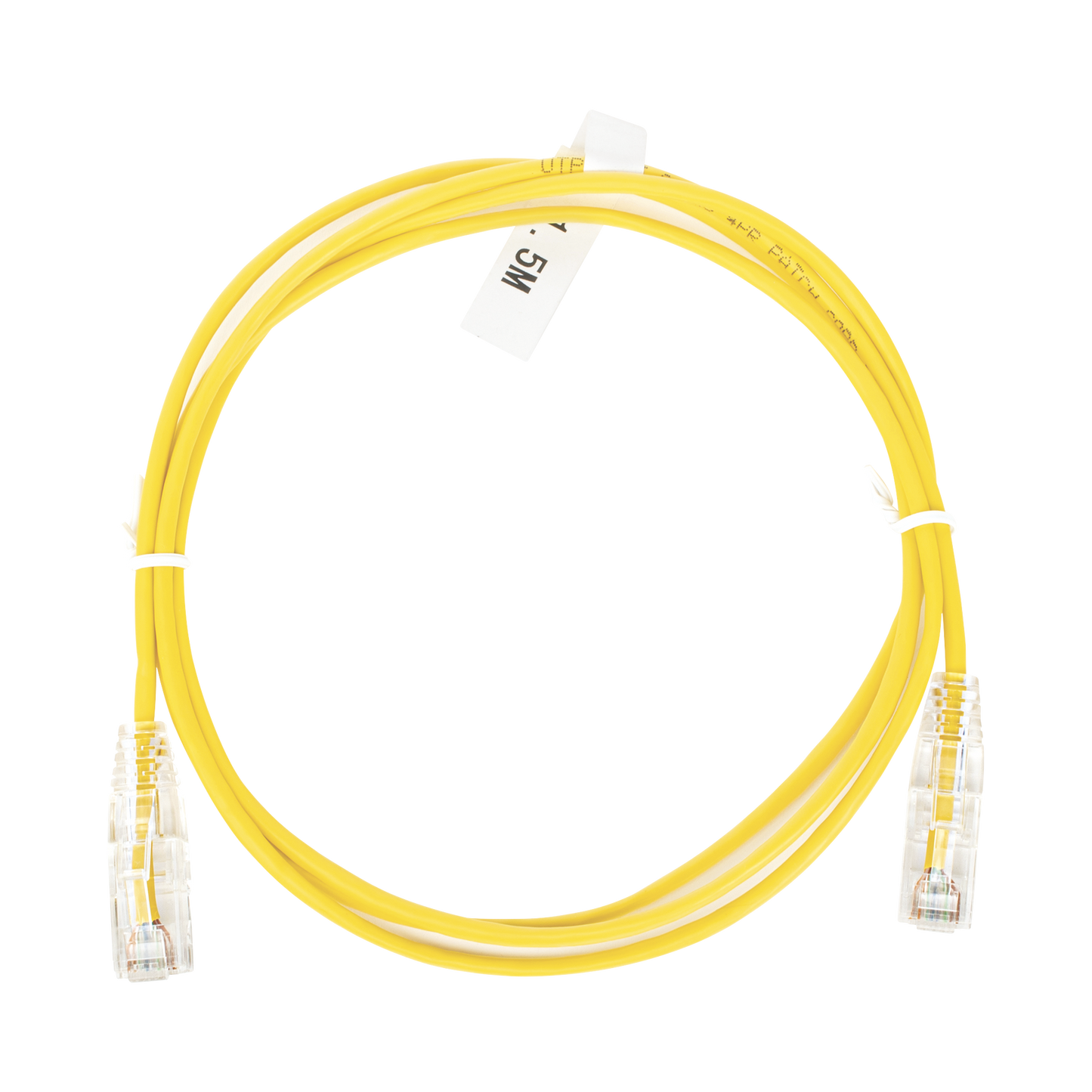 Cable de Parcheo Slim UTP Cat6 - 1.5 Metros (4.92 Pies) Amarillo Di�metro Reducido (28 AWG)
