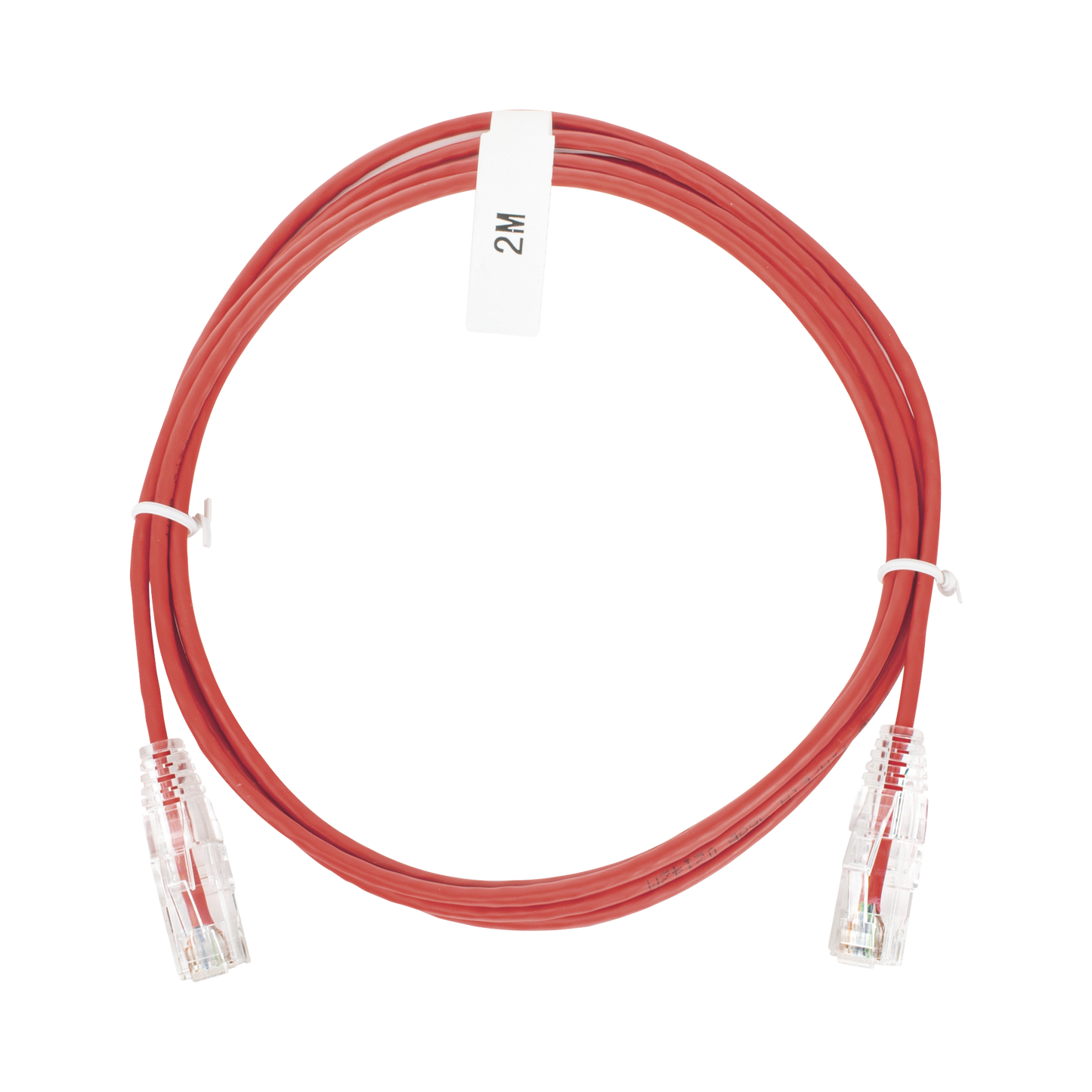 Cable de Parcheo Slim UTP Cat6 - 2 Metros (6.56 Pies) Rojo Di�metro Reducido (28 AWG)
