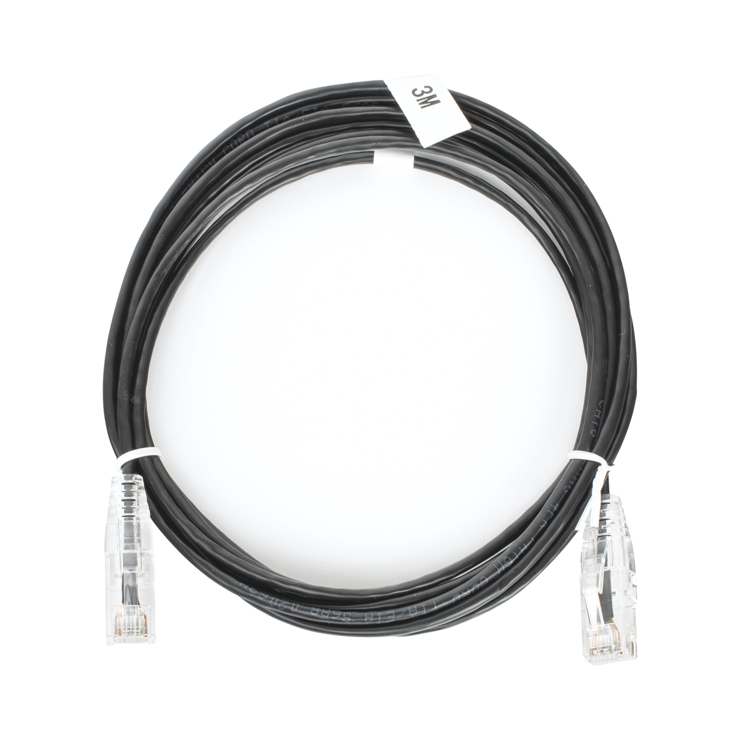 Cable de Parcheo Slim UTP Cat6 - 3 Metros (9.84 Pies) Negro Di�metro Reducido (28 AWG)