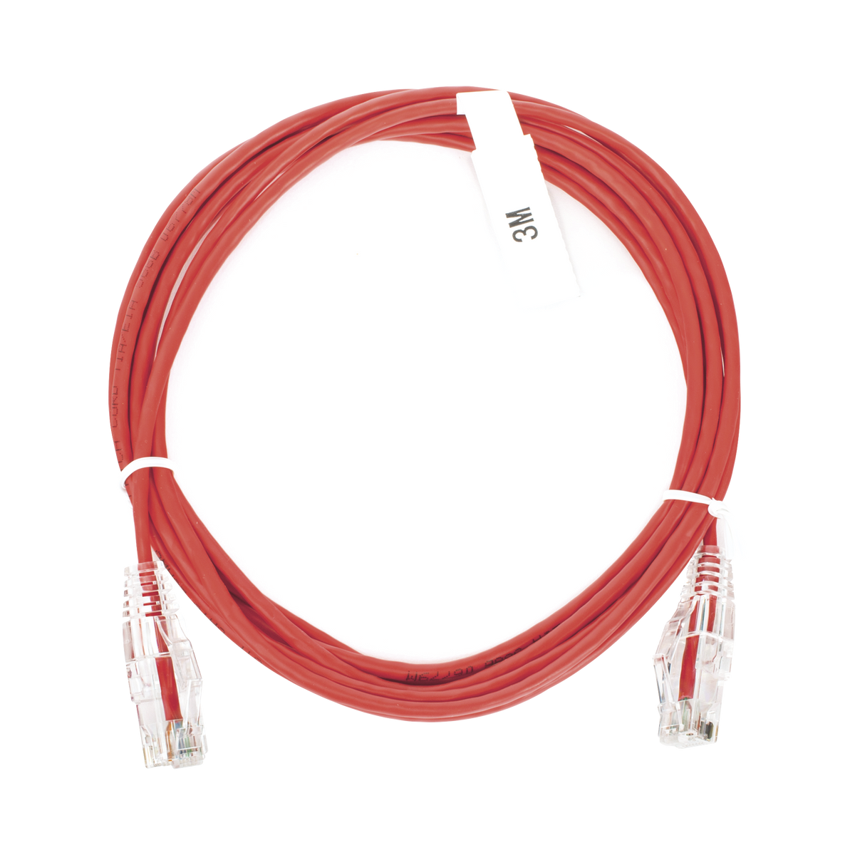 Cable de Parcheo Slim UTP Cat6 - 3 Metros (9.84 Pies) Rojo Di�metro Reducido (28 AWG)