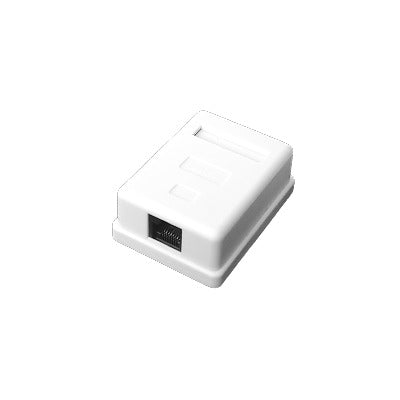 Caja de Pared con 1 Puerto Keystone, Incluye Jack Cat5e