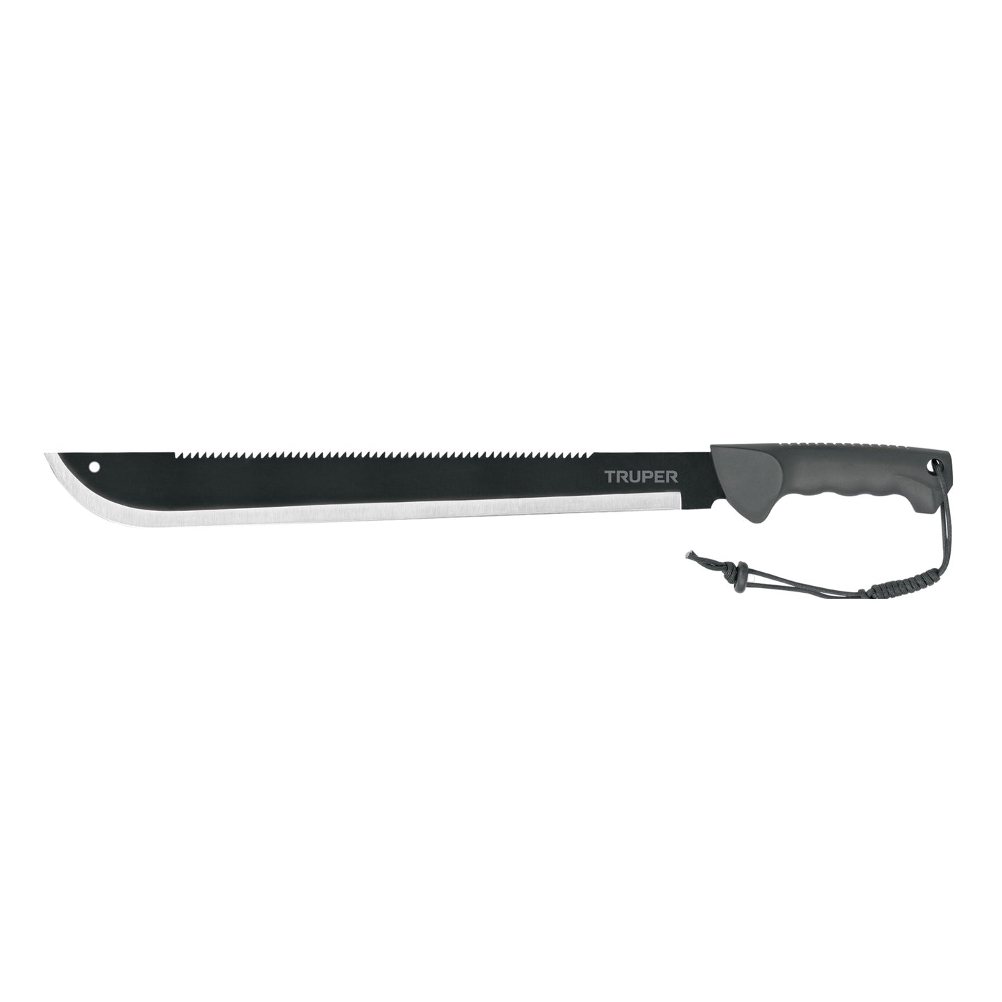Machete doble filo 18', cacha inyectada, con funda, TRUPER