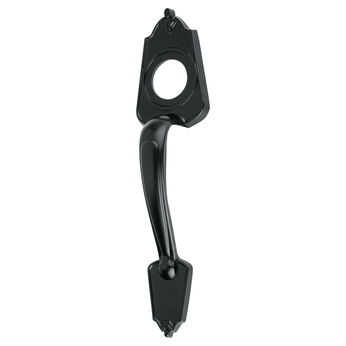 Chapetón metálico para puerta, acabado negro