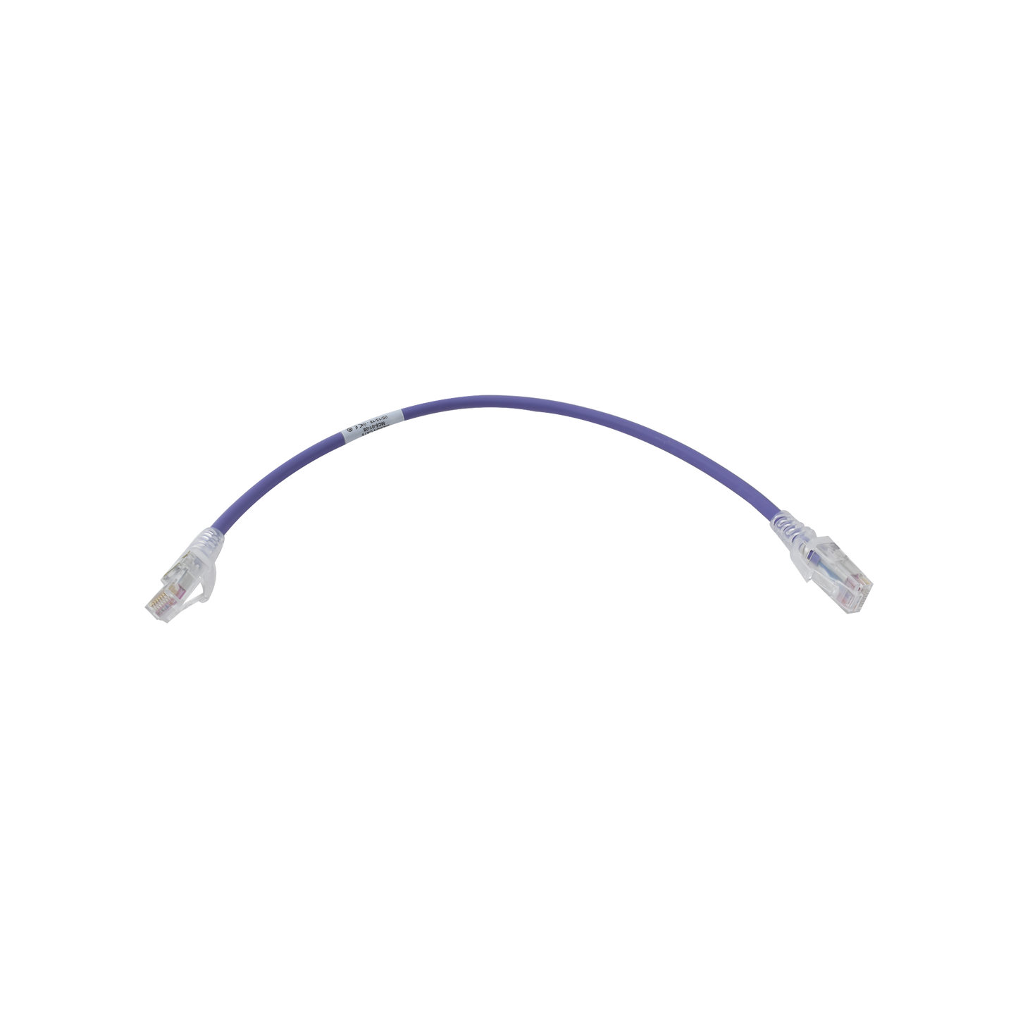 Patch Cord MC6 Modular Cat6 UTP, CM/LS0H, 0.3 Metros (1 Pie), Color Violeta