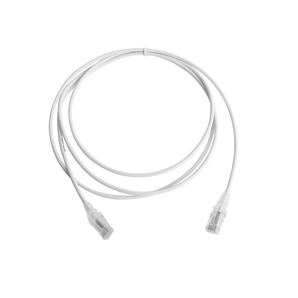 Patch Cord MC6 Modular Cat6 UTP, CM/LS0H, 2.13 Metros (7 Pies), Color Blanco, Di�metro Reducido (28AWG), Versi�n Bulk (Sin Empaque Individual)