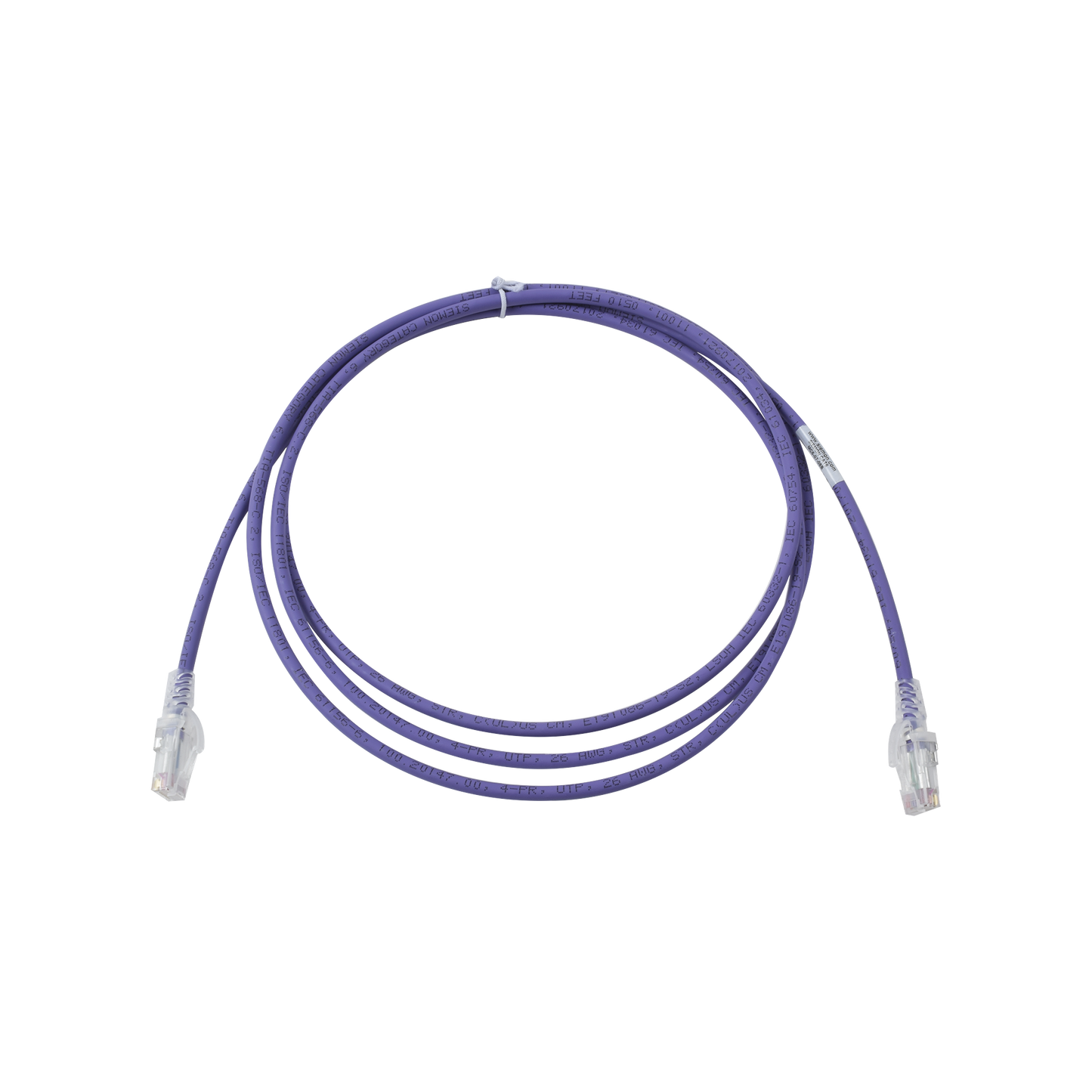 Patch Cord MC6 Modular Cat6 UTP, CM/LS0H, 2.13 Metros (7 Pies), Color Violeta, Versi�n Bulk (Sin Empaque Individual)
