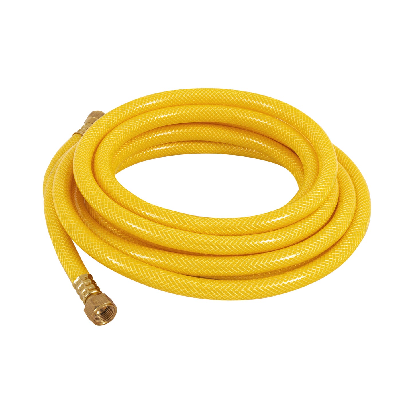 Manguera para gas, PVC amarilla, 3/8'x5 m, c/conexión, Foset
