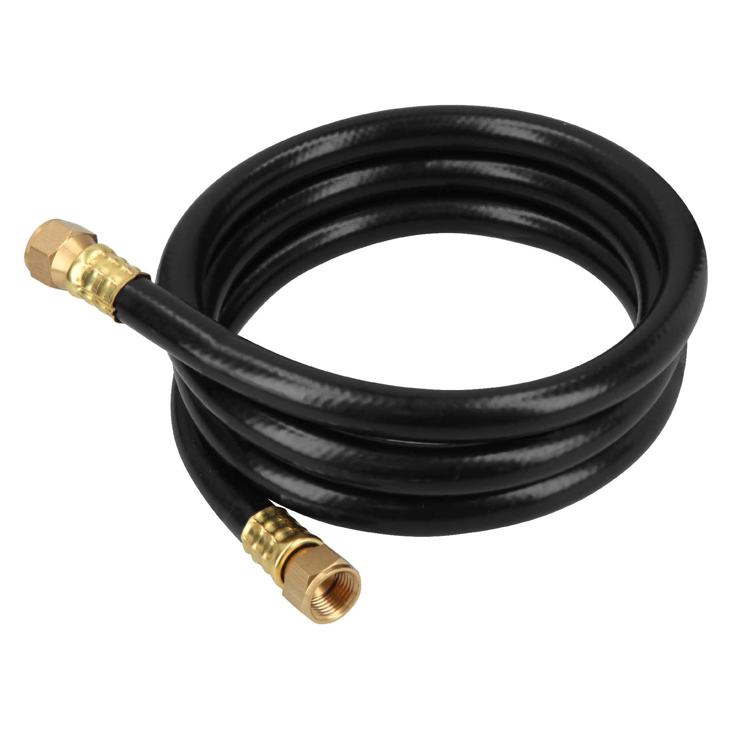 Manguera para gas, PVC negra, 3/8'x1.5 m, c/conexión, Foset