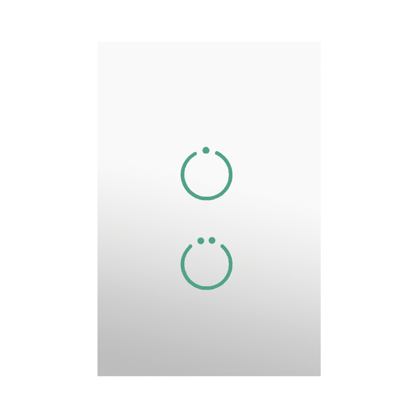 (ZWAVE) Interruptor On/Off panel táctil touch inalámbrico Zwave Plus 2 botones. Compatible con Hubitat HC8, Álula M2M, otro