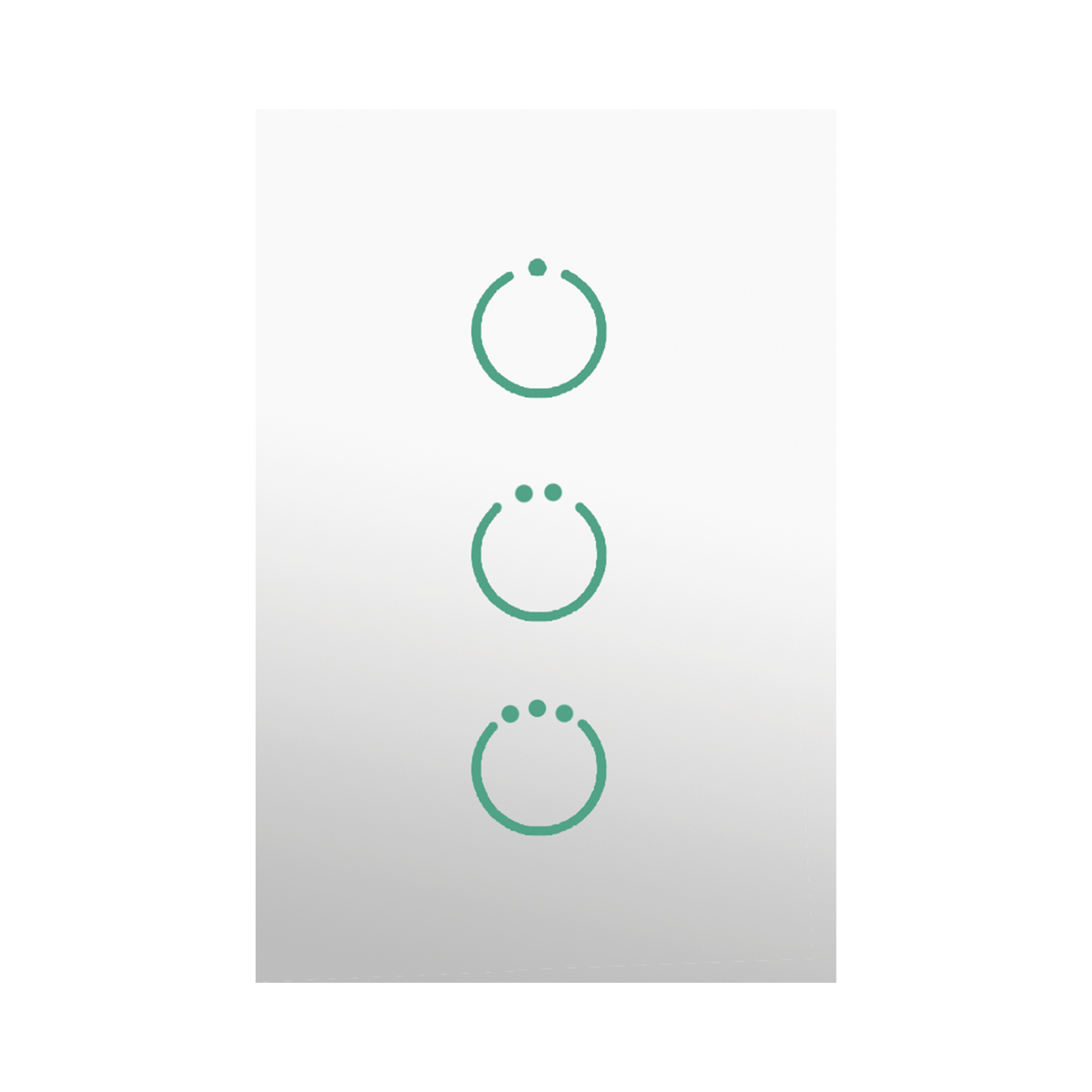 (ZWAVE) Interruptor On/Off panel táctil touch inalámbrico Zwave Plus 3 botones. Compatible con Hubitat HC8, Álula M2M, otro