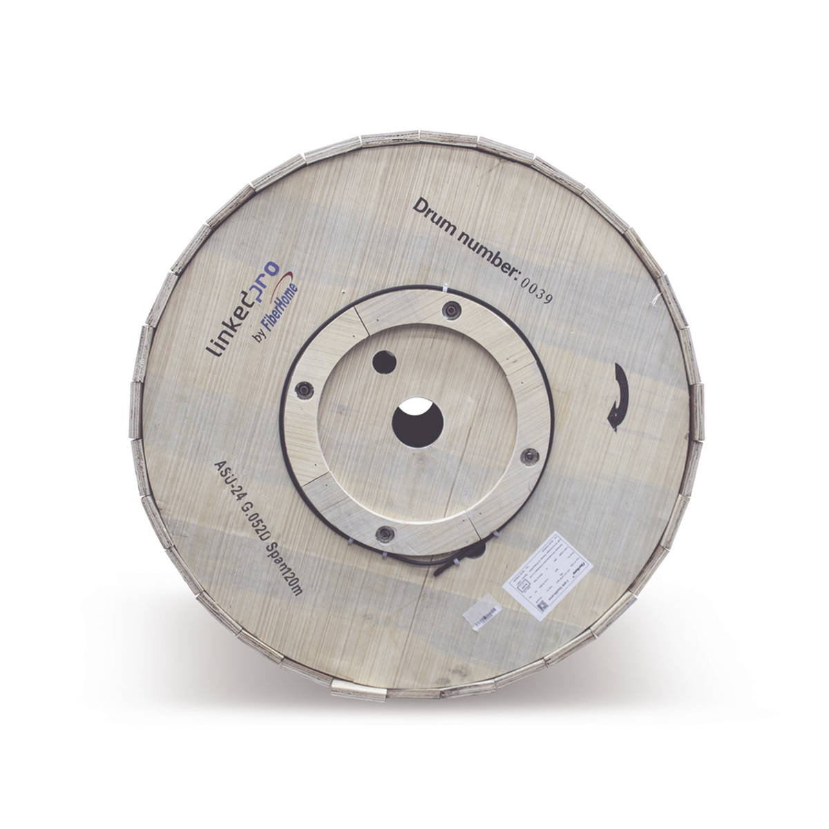 Carrete de 4 Kil�metros de Fibra �ptica A�rea Mini ADSS (ASU) G.652D, Monomodo de 24 Hilos, Exterior, Span 120, Loose Tube