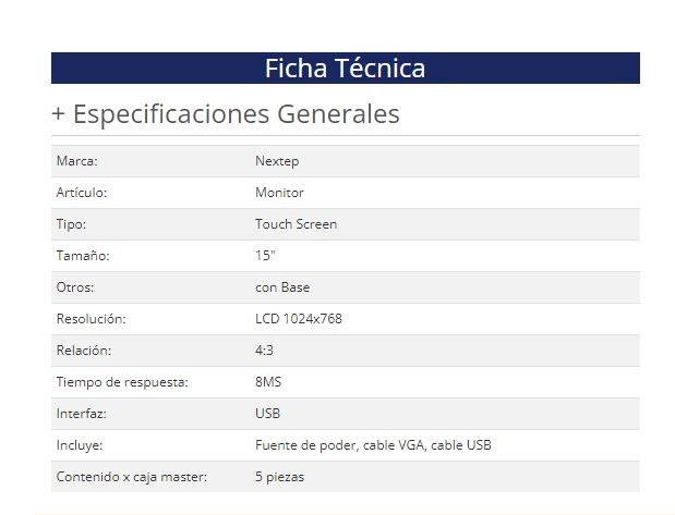 Monitor Touch Screen Nextep NE-520 - Vista 3