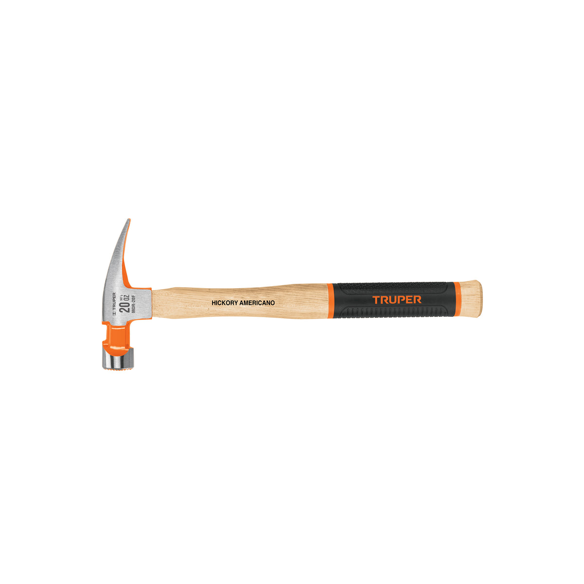 Martillo pulido 20 oz uña recta, boca fresada, Truper Grip