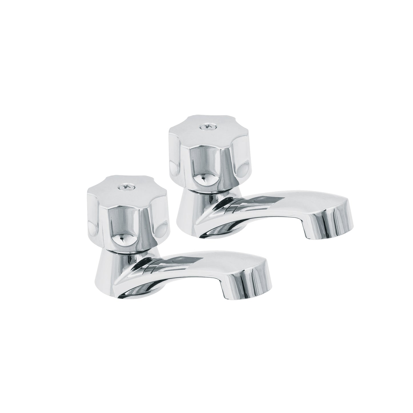 Juego llaves individuales lavabo, ABS, hexagonal, BASIC