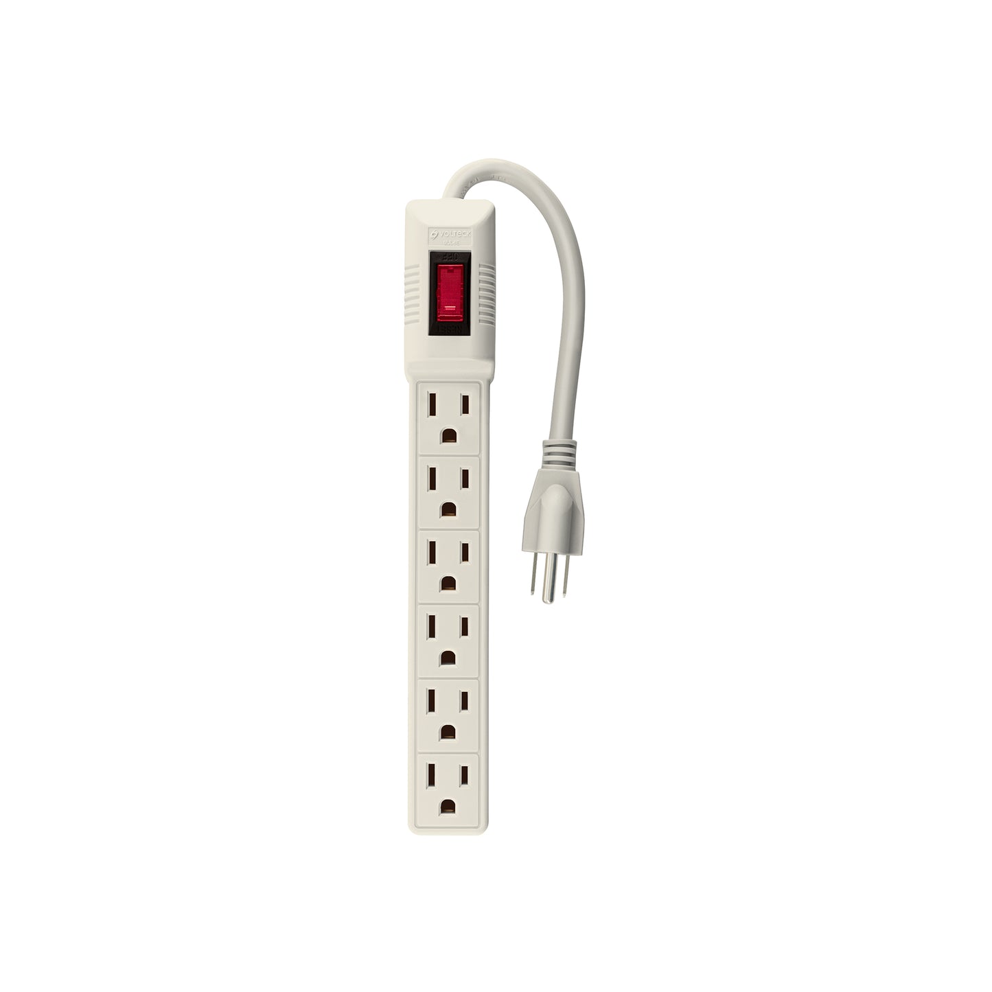 Multicontacto 16 AWG doméstico 6 entradas, Volteck